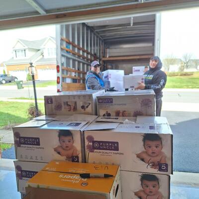 Diaper donation to Mobile Hope