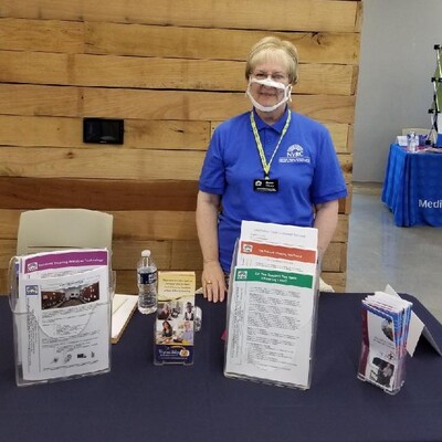 Bonnie O'Leary, Certified Peer Mentor/Hearing Loss Support Specialist, out in the community