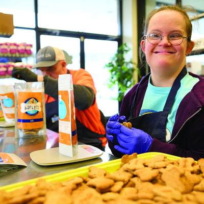 Fresh from ECHO Barkery! We are hard at work making delicious dog biscuits with love.